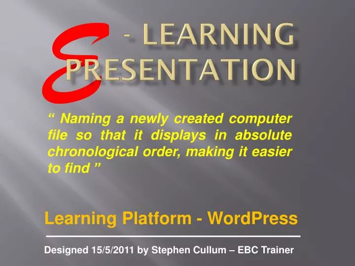 learning presentation