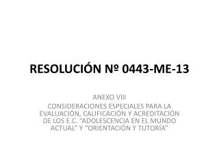 resoluci n n 0443 me 13