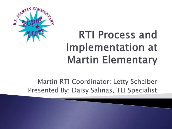rti process and implementation at martin elementary