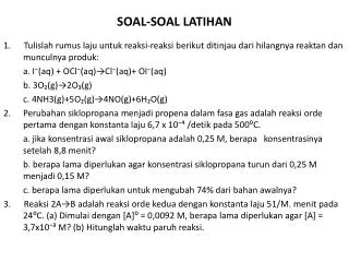 soal soal latihan