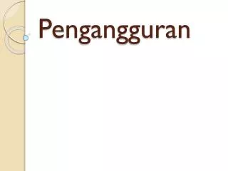 pengangguran