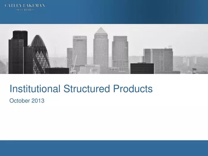 institutional structured products