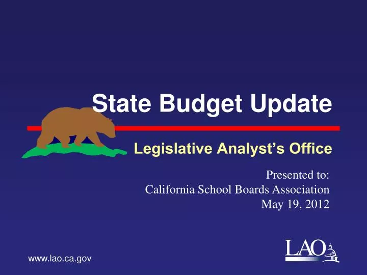 state budget update