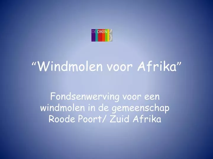 windmolen voor afrika