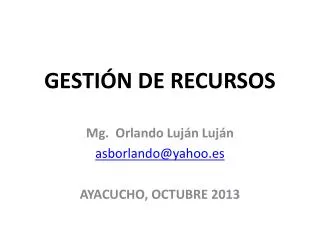 gesti n de recursos