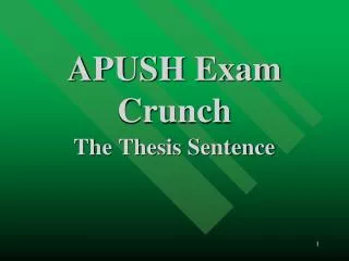 APUSH Exam Crunch