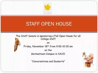 staff open house