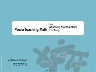Coaching Mathematical Thinking