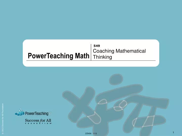 coaching mathematical thinking