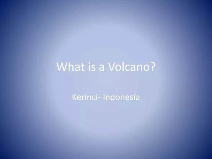 what is a volcano