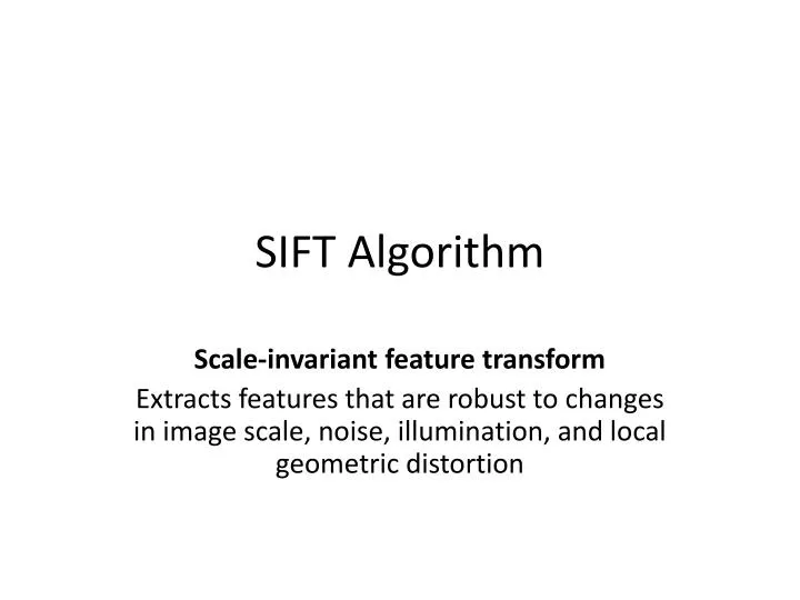 sift algorithm