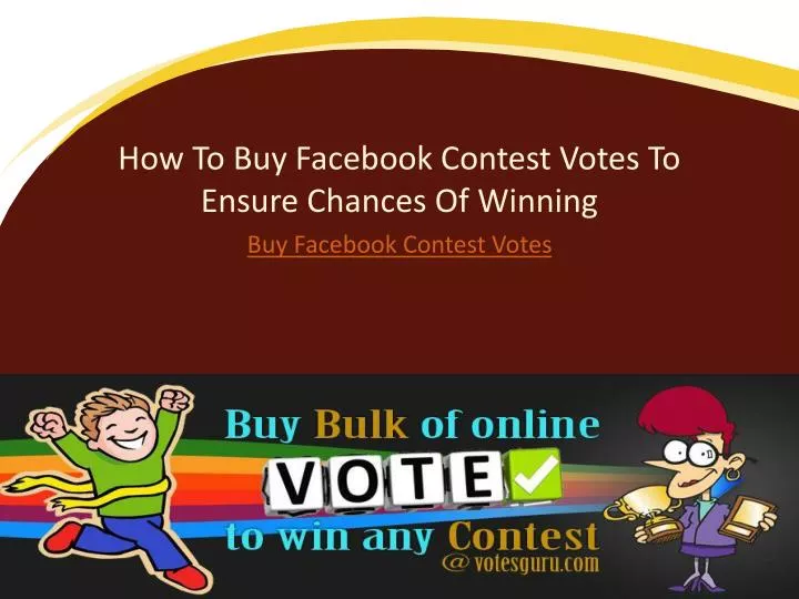 how to buy facebook contest votes to ensure chances of winning