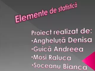 elemente de statistic