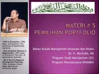 materi 5 pemilihan portfolio