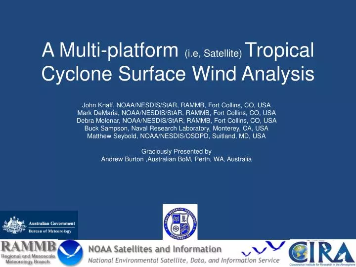 a multi platform i e satellite tropical cyclone surface wind analysis