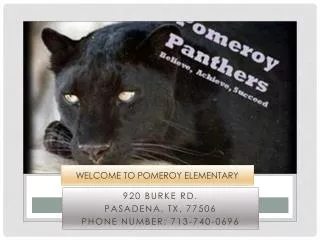 Welcome to Pomeroy Elementary