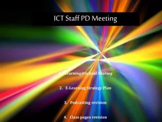 ICT Staff PD Meeting