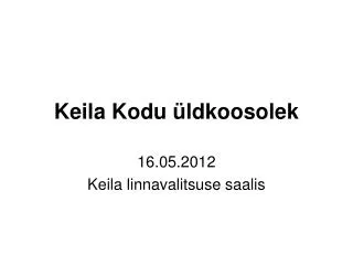 keila kodu ldkoosolek