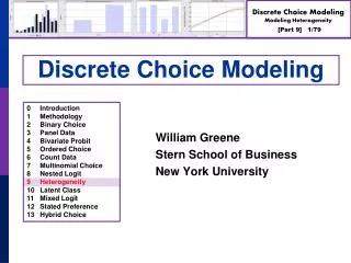 Discrete Choice Modeling