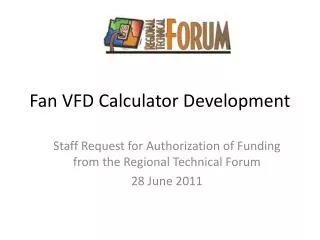 Fan VFD Calculator Development