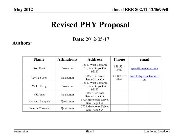 revised phy proposal