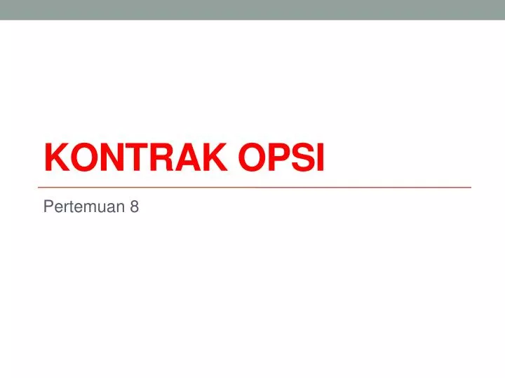 kontrak opsi