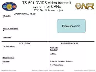 TS-591:DVIDS video transmit system for CVNs