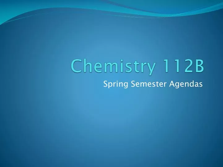 chemistry 112b