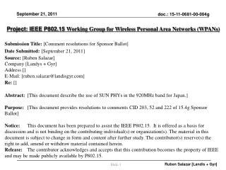 Project: IEEE P802.15 Working Group for Wireless Personal Area Networks (WPANs)