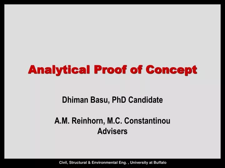 analytical proof of concept