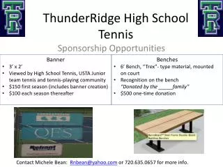 ThunderRidge High School Tennis