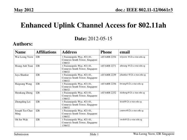 enhanced uplink channel access for 802 11ah