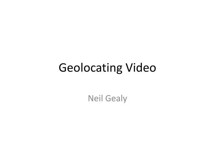 geolocating video