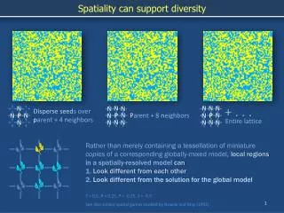 Spatiality can support diversity