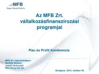 az mfb zrt v llalkoz sfinansz roz si programjai