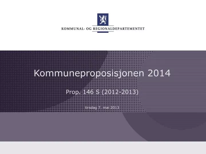 kommuneproposisjonen 2014