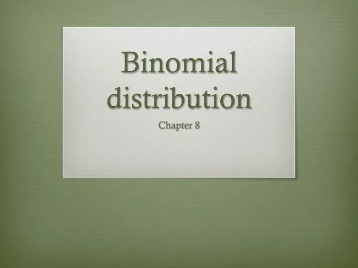 binomial distribution