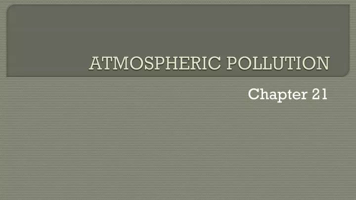 atmospheric pollution