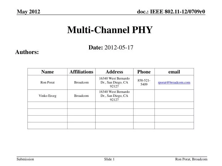 multi channel phy