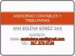 ASESORÍAS CONTABLES Y TRIBUTARIAS - slide 1