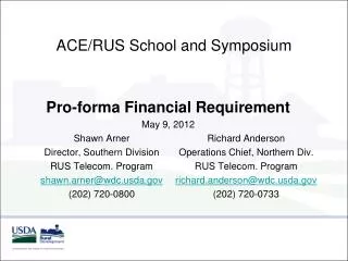 ACE/RUS School and Symposium