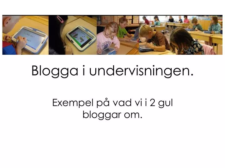blogga i undervisningen