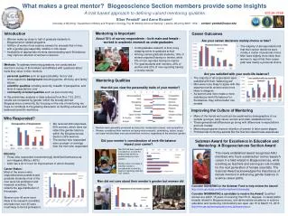 What makes a great mentor? Biogeoscience Section members provide some insights