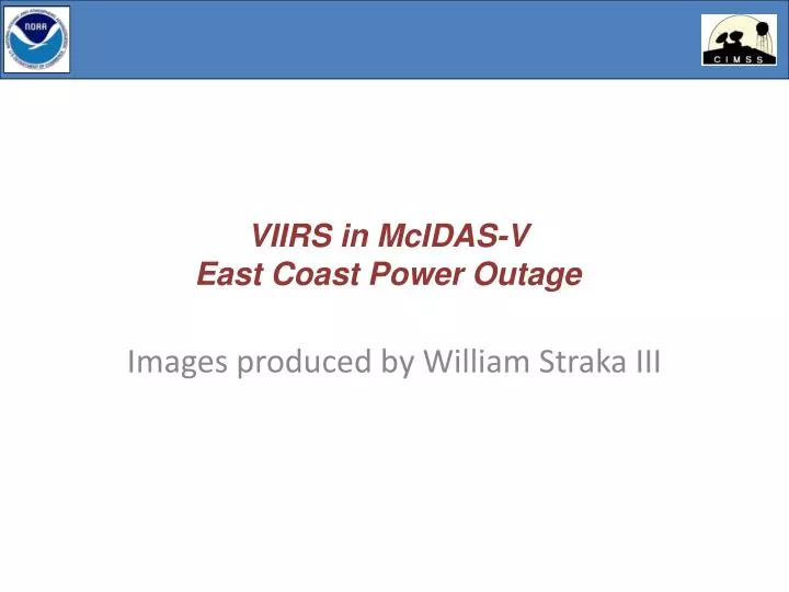 viirs in mcidas v east coast power outage