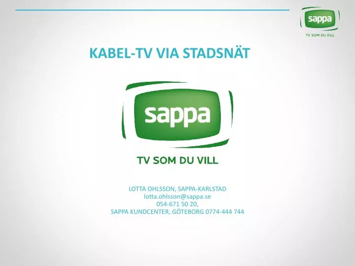 kabel tv via stadsn t