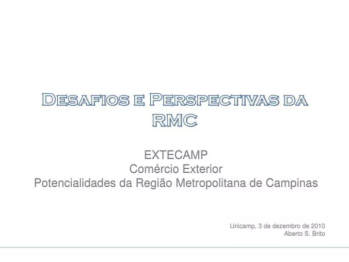 desafios e perspectivas da rmc