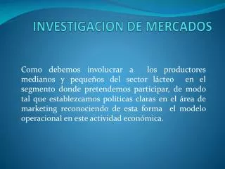 investigacion de mercados