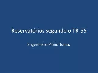 reservat rios segundo o tr 55