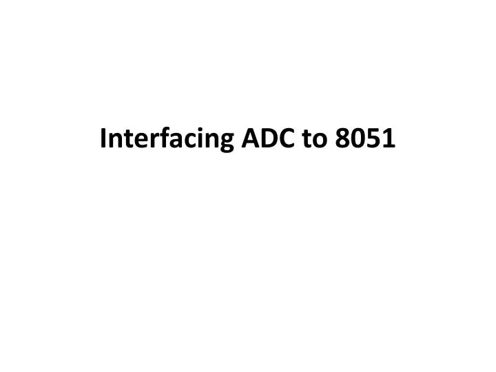 interfacing adc to 8051