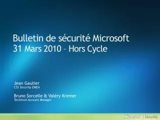 bulletin de s curit microsoft 31 mars 2010 hors cycle